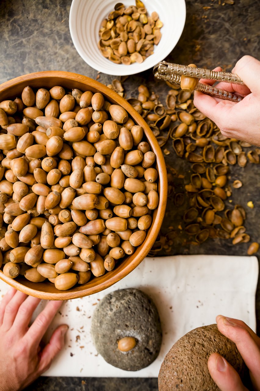 Acorns in a bowl
