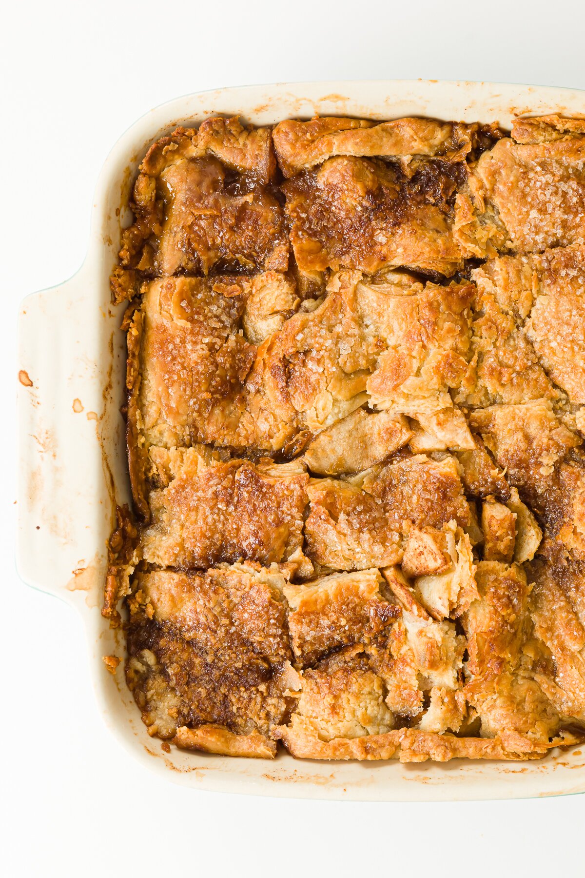 Pan of apple pandowdy