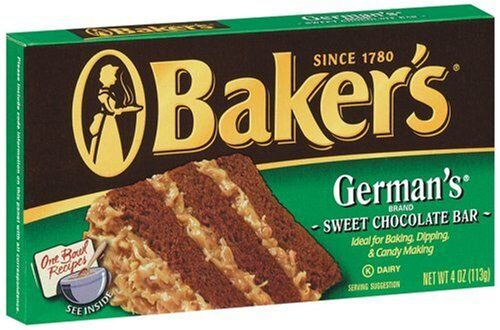 german Baker's chocolate bar