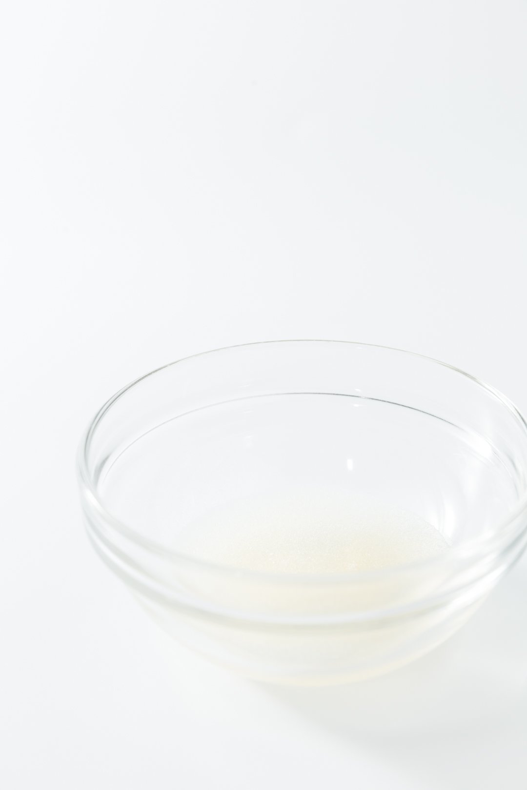 Gelatin dissolved in water