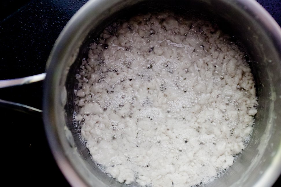 Coconut milk just beginning to seperate