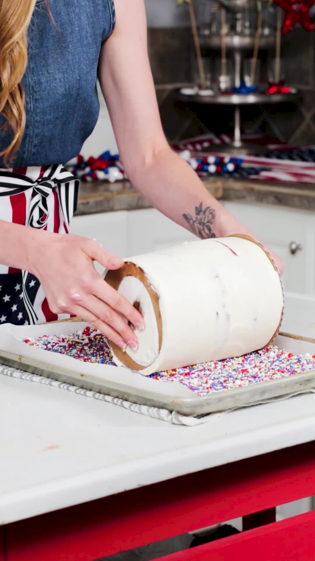 Rolling Sprinkle Cake